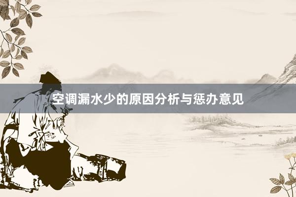空调漏水少的原因分析与惩办意见